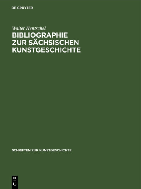 Bibliographie zur sächsischen Kunstgeschichte