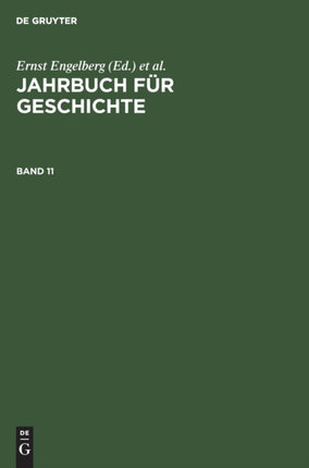 Jahrbuch Für Geschichte. Band 11