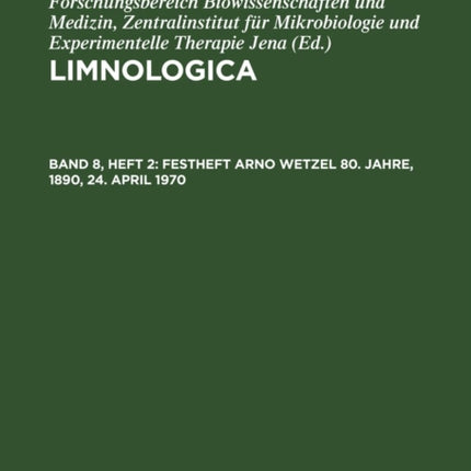 Festheft Arno Wetzel 80. Jahre, 1890, 24. April 1970