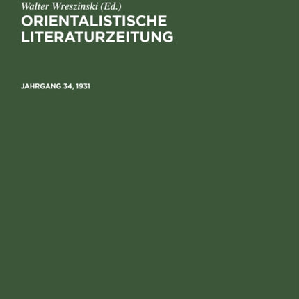 Orientalistische Literaturzeitung