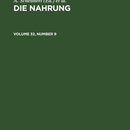 Die Nahrung. Volume 32, Number 9