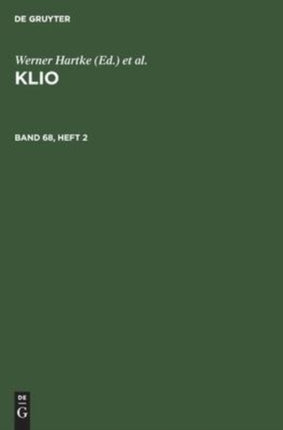 Klio. Band 68, Heft 2