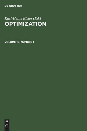 Optimization. Volume 10, Number 1