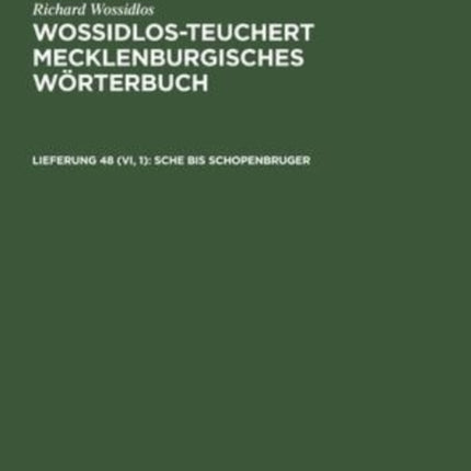 Sche Bis Schopenbruger: Wtmw-B, Lfg 48 (VI, 1)