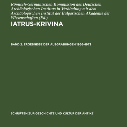 Ergebnisse der Ausgrabungen 1966-1973
