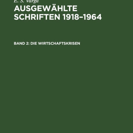 Die Wirtschaftskrisen