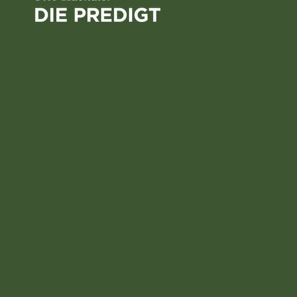 Die Predigt