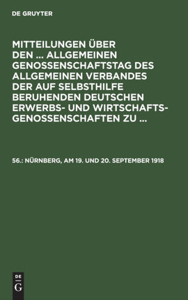 Nürnberg, am 19. und 20. September 1918