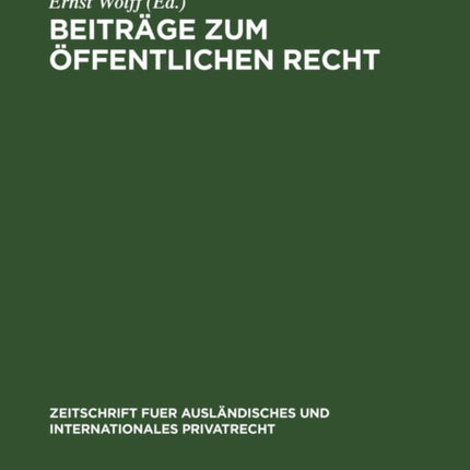 Beiträge Zum Öffentlichen Recht