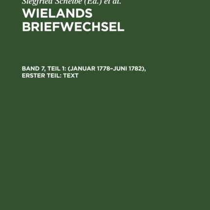 (Januar 1778-Juni 1782), Erster Teil: Text