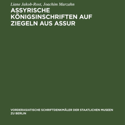 Assyrische Königsinschriften Auf Ziegeln Aus Assur