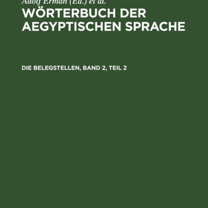 Die Belegstellen, Band 2, Teil 2