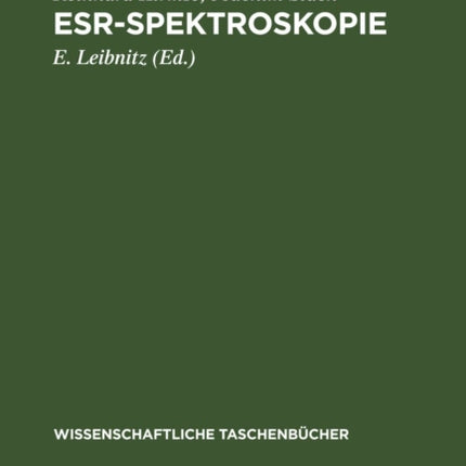 Esr-Spektroskopie: Anwendungen in Der Chemie