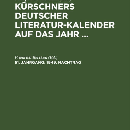 1949. Nachtrag