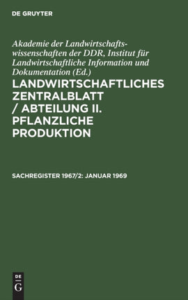 Januar 1969: Zweites Halbjahresregister, (Hefte 7-12)
