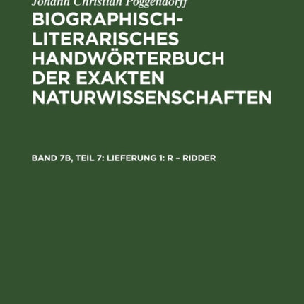 Lieferung 1: R - Ridder
