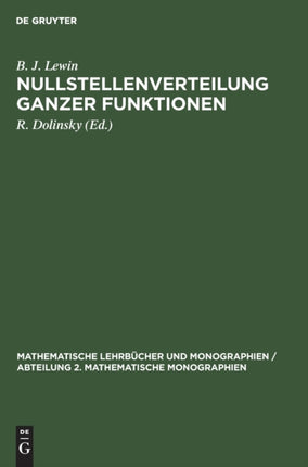 Nullstellenverteilung Ganzer Funktionen