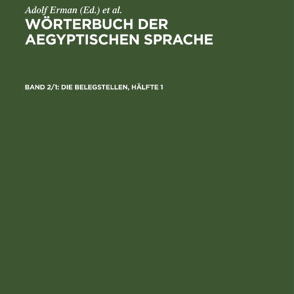Die Belegstellen, Hälfte 1