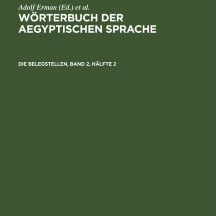 Die Belegstellen, Band 2, Hälfte 2