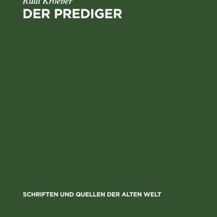 Der Prediger: Hebräisch Und Deutsch