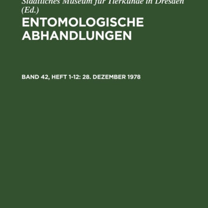 28. Dezember 1978: 250 Jahre Staatliches Museum Für Tierkunde Dresden 1728-1978