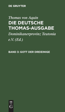 Gott Der Dreieinige: I: 27-43