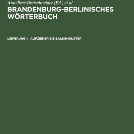 Aufzieher Bis Balkendüster