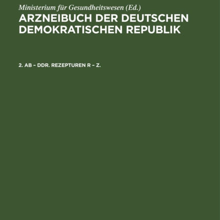 2. AB - Ddr. Rezepturen R - Z.