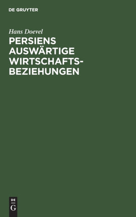 Persiens Auswärtige Wirtschaftsbeziehungen