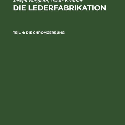 Die Chromgerbung