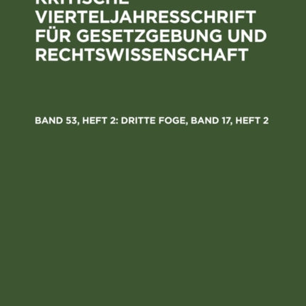 Dritte Foge, Band 17, Heft 2