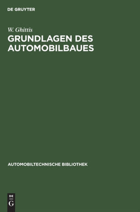 Grundlagen des Automobilbaues