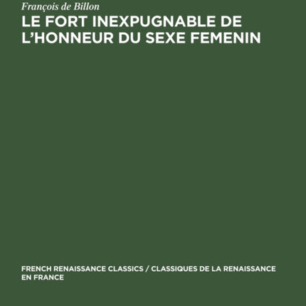 Le Fort inexpugnable de l'honneur du sexe Femenin