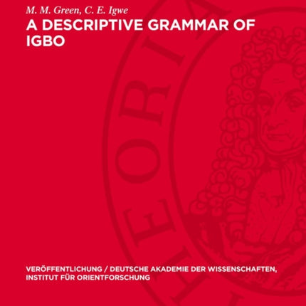 A Descriptive Grammar of Igbo