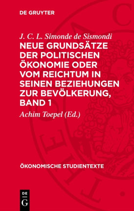 Neue Grundsätze Der Politischen Ökonomie Oder Vom