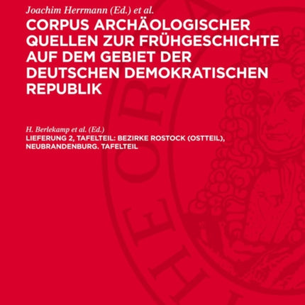 Bezirke Rostock Ostteil Neubrandenburg. Tafelteil