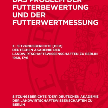 Das Problem Der Futterbewertung Und Der