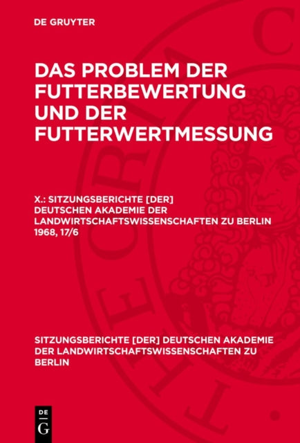 Das Problem Der Futterbewertung Und Der