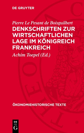 Denkschriften Zur Wirtschaftlichen Lage Im