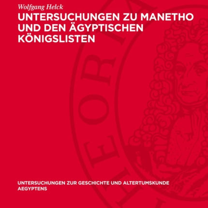 Untersuchungen Zu Manetho Und Den Ägyptischen