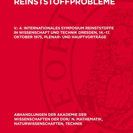 4. Internationales Symposium Reinststoffe in