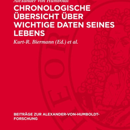 Chronologische Übersicht Über Wichtige Daten