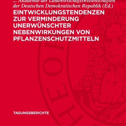 Eintwicklungstendenzen Zur Verminderung Unerwünschter Nebenwirkungen Von Pflanzenschutzmitteln