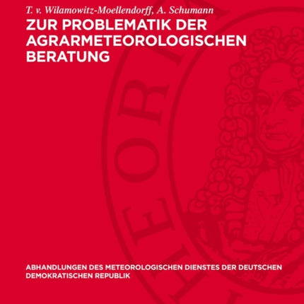 Zur Problematik Der Agrarmeteorologischen Beratung