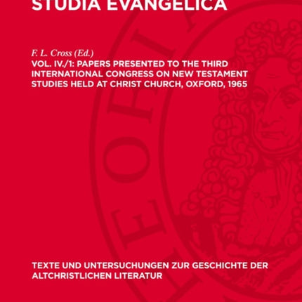 Papers presented to the Third International Congress on New Testament Studies held at Christ Church Oxford 1965