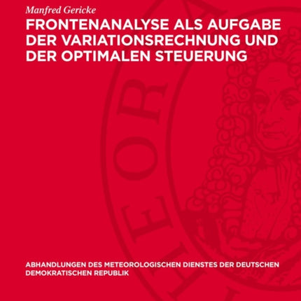 Frontenanalyse ALS Aufgabe Der Variationsrechnung Und Der Optimalen Steuerung