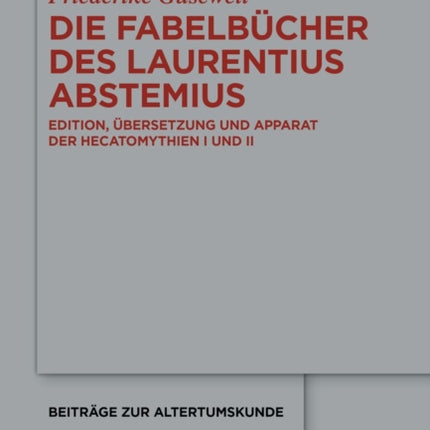 Die Fabelbücher des Laurentius Abstemius