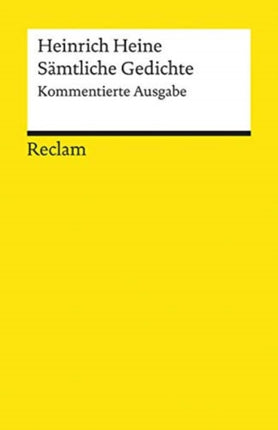 Smtliche Gedichte Kommentierte Ausgabe