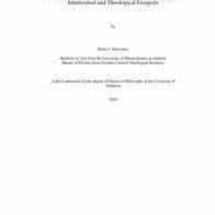 Paul and the Nations: The Old Testament and Jewish Background of Paul's Mission to the Nations with Special Reference to the Destination of Galatians