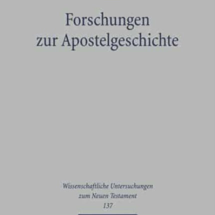 Forschungen zur Apostelgeschichte